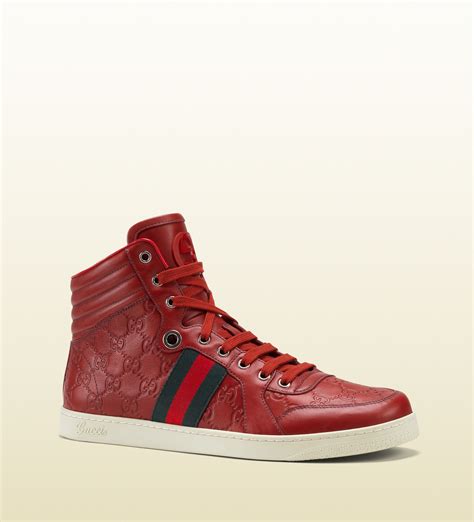 red high top gucci sneakers|high top gucci sneakers men.